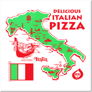 Delicious Italian Pizza Posters and Art